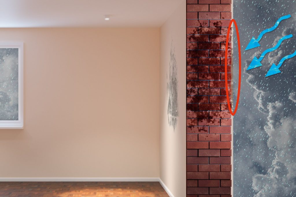 Durchfeuchtete Fassade